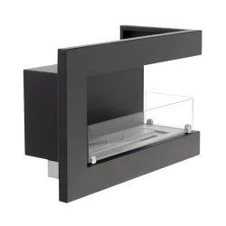 Right-facing Corner Bio Fireplace For Installation 65 cm