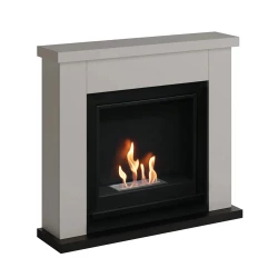 Frederikshavn Beige Bioethanol Fireplace in Soft, Neutral Tones