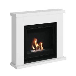 Frederikshavn White Bioethanol Fireplace – Perfect for Classic and Bright Interiors
