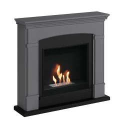 Hals Grey Bioethanol Fireplace in Minimalist and Contemporary Design