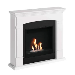 Hals White Bioethanol Fireplace in Minimalist and Contemporary Design