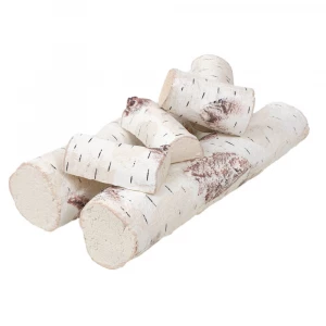 Birch wood decoration for bioethanol fireplaces - 6 pcs in different sizes
