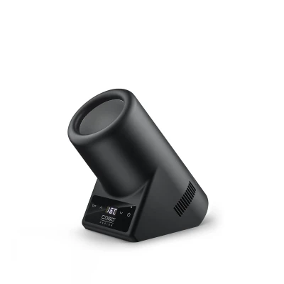 WineCase One in black, a sleek and compact wine cooler designed to store and preserve your wine collection at the perfect temper