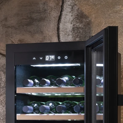 WineExclusive 24 Smart, a smart wine cooler designed to store up to 24 bottles with precise temperature control for ideal wine p
