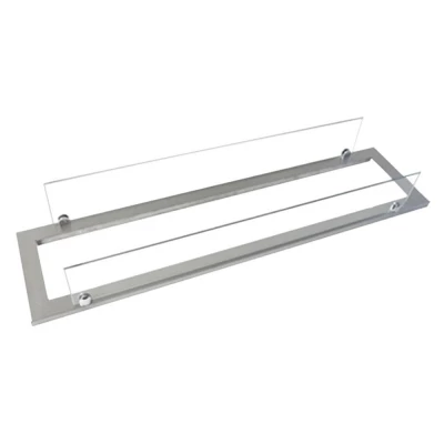 Bio frame of steel Steel frame with glass for burner