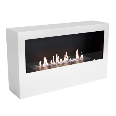 ScandiFlames Bismarck White - 120cm Wide Freestanding Bioethanol Fireplace ScandiFlames Bismarck White - 120cm Wide Freestanding Bioethanol Fireplace
