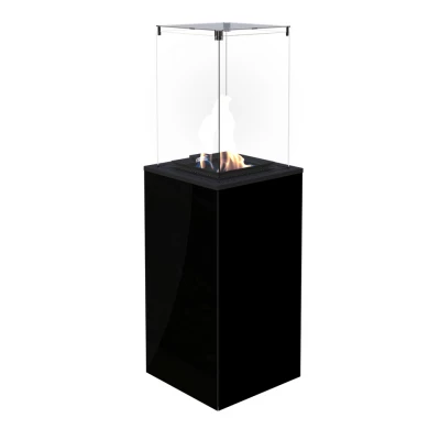 Black gas fireplace for outdoor use Outdoor black gas fireplace