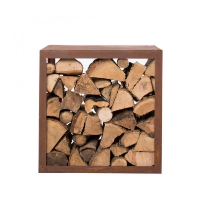 Wood Storage Box in Corten Steel - 50 cm Wood Storage Box in Corten Steel - 50 cm