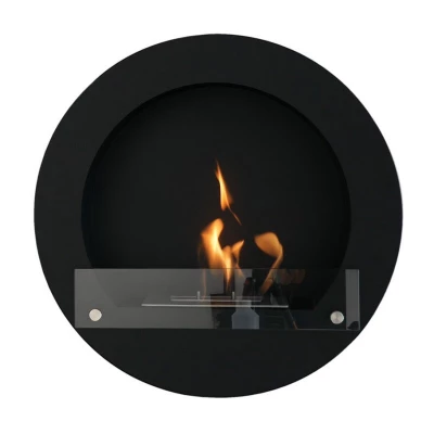 Black Bioethanol Fireplace for the Wall Black Bioethanol Fireplace for the Wall