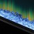 Long electric fireplace wall