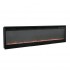 Long electric fireplace wall