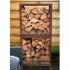 Wood Storage Box in Corten Steel - 50 cm