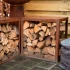Wood Storage Box in Corten Steel - 50 cm