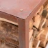Wood Storage Box in Corten Steel - 50 cm