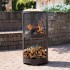 Buffalo firepit with wood storage