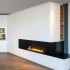 Right-facing Planika corner fireplace