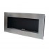 Murus 1200 - Narrow Brushed Steel Wall-mounted Bioethanol Fireplace