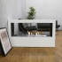 White freestanding bioethanol fireplace 120cm