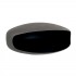 Black UFO-60 Hein & Haugaard handcrafted ceiling-mounted fireplace