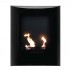 Retra Duo black wall mounted bioethanol fireplace from Nordlys Denmark