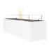 Beautiful, white, upright fireplace in white