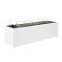 Beautiful, white, upright fireplace in white