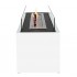 Beautiful, white, upright fireplace in white