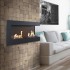 Corner bio fireplace of painted steel 120 cm