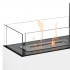 Three-sided freestanding bio ethanol fireplace in white