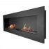 Murus 1600 - Thin Black Wall-mounted Bioethanol Fireplace