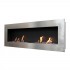 Murus 1600 Wall-mounted  Bioethanol Fireplace - Brushed Steel Finish