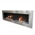 Murus 1600 Wall-mounted  Bioethanol Fireplace - Brushed Steel Finish