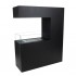 Black Room Divider Bio Fireplace