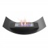 Curved bio fireplace for table