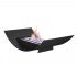 Curved bio fireplace for table