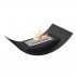 Curved bio fireplace for table