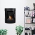 Oregon - Wall-mounted bioethanol wood-burner style fireplace