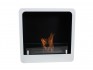 White Square Fireplace for Wall Mounting
