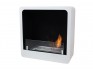 White Square Fireplace for Wall Mounting