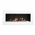 Murus 1200 - Narrow Glossy White Wall-mounted Bioethanol Fireplace