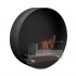 Round bio fireplace for wall mounting 