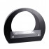 Ethanol stand fireplace in black with wide arch