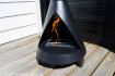 Bio ethanol fireplace in the design of a wood burner