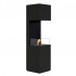 Freestanding bio fireplace opened on three sides making flames more visible.
