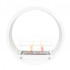 White circular bio fireplace for built-in with a burn time on ca. 4 hours