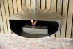 Hein and Haugaard UFO-60 Round-beamed, high-flame bio fireplace in steel