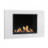Contemporary, white steel bioethanol fireplace