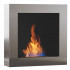 Safretti Cubio BL wall mounted bio fireplace of steel
