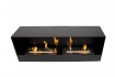 Built in fireplace with slim edges