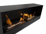 Built in fireplace with slim edges